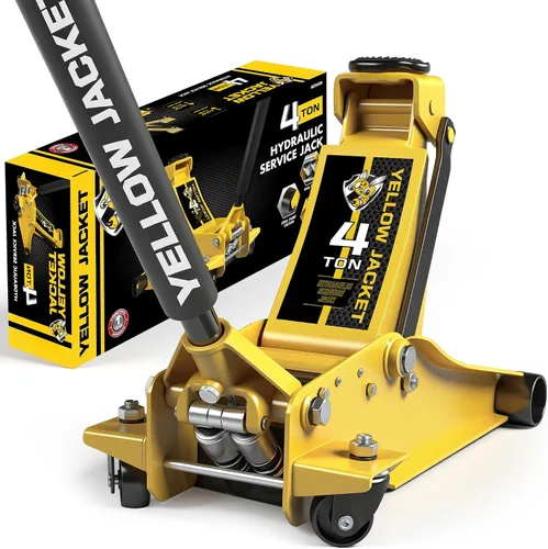 Vista 16 de YELLOW JACKET - Gato de piso de aluminio completo de 3 toneladas, ultra ligero, de bajo perfil, hidráulico, para auto de carreras con bombas duales