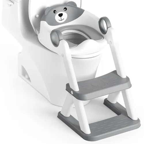 Vista 12 de Asiento de Entrenamiento de Baño, Asiento de Inodoro Mejorado para Niños y Niñas, Asiento de Entrenamiento de Baño 2 en 1 para Niños, Asiento