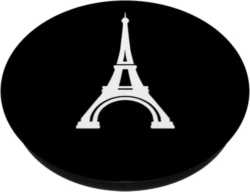 Vista 2 de Eiffel Tower Paris PopSockets - Soporte para teléfonos y tabletas, Negro