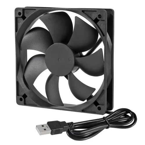 Vista 7 de Alinan 4pcs 4.724x4.724x0.984 in 5V Ventilador USB 2000RPM 66.3CFM 31.5dBA Computadora y Electrónica Ventilador de Refrigeración