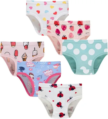Vista 2 de Ropa interior de algodón suave para niñas pequeñas bragas surtidas (paquete de 6)