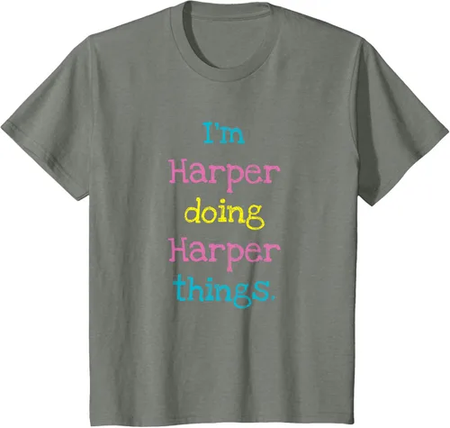 Vista 90 de Harper - Camiseta de regalo para niños con texto personalizado
