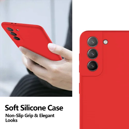 Vista 7 de X-level Funda compatible con Samsung Galaxy S21 5G – Slim Fit Soft TPU Super Thin – Serie Guardian – Rojo