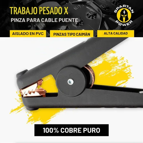 Vista 3 de Spartan Power - Pinzas de repuesto para cables pasa-corriente de batería, alta resistencia - Reemplazos de extremos de abrazadera para cables