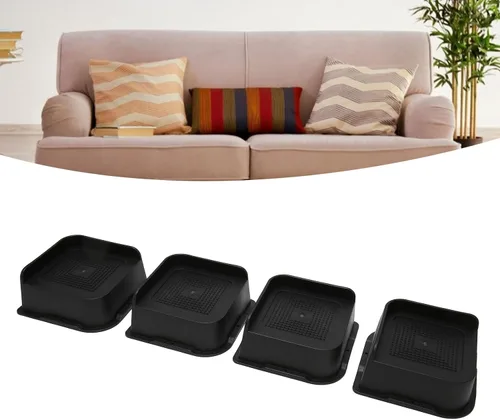 Vista 4 de 4PCS Bed Risers 2 inch, 3 inch, 4 inch Heavy Duty, Adjustable Stackable L Shape Furniture Riser for Table Desk Couch Sofa Chair Recliner Leg Frame
