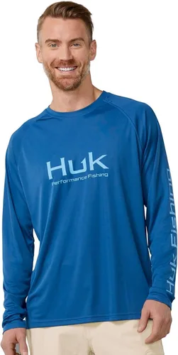 Vista 21 de HUK Camiseta de pesca de manga larga ventilada Pursuit para hombre (+30 UPF)