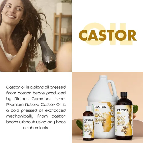 Vista 4 de Aceite de ricino, el mejor aceite portador, de 4 onzas, el mejor humectante para la piel y el cabello, acondiciona pestañas y el crecimiento