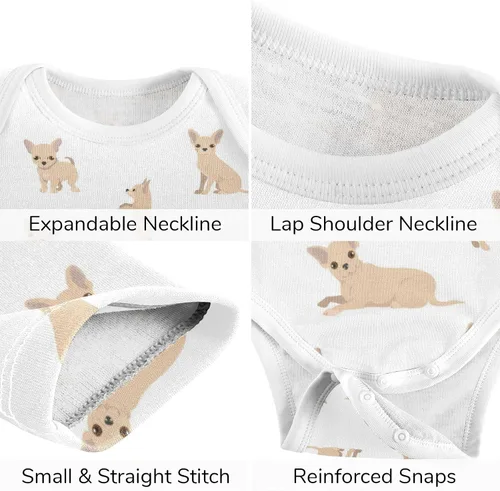 Vista 4 de vvfelixl Conjunto de pantalones de bebé, ropa de bebé de manga corta para niños y niñas de 0 a 24 meses