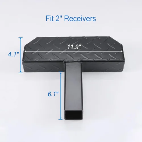 Vista 5 de DICMIC Protector de parachoques de remolque antideslizante y óxido para la mayoría de automóviles, SUV, camionetas, con receptor de 2 pulgadas