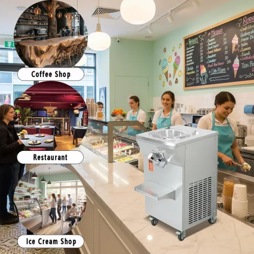 Vista 3 de Máquina de helado duro comercial, 8 galón/h rendimiento 5.8L cilindro gelato máquina del fabricante de helados, para restaurantes y aperitivos 8