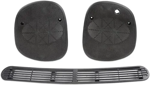 Vista 10 de PIT66 Cubierta de parrilla para altavoz frontal compatible con Chevy Blazer 98-05/98-05 GMC Jimmy rejilla negra
