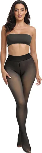 Vista 4 de Chrleisure Mallas térmicas de terciopelo grueso, con vellón, para mujer, cálidas, para invierno