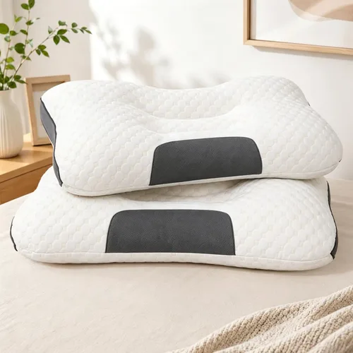 Vista 9 de Almohada cervical para el cuello para aliviar el dolor, soporte para el Morado