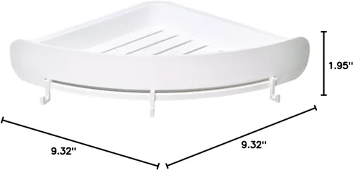 Vista 10 de Cabilock Cesta de ducha para baño, estante de almacenamiento con ventosa, estante montado en la pared, perfecto para cocina, inodoro y baño