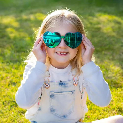 Vista 5 de Juego de 10 lentes de sol rosarosa intensorojo para mujer, lentes de sol retro de moda para fiesta