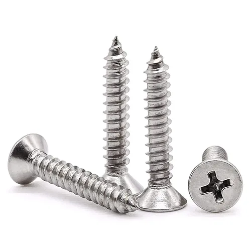 Vista 18 de Tornillos de madera M4x10mm, tornillo Phillips de cabeza plana de acero inoxidable, tornillo autorroscante de cabeza avellanada Phillips
