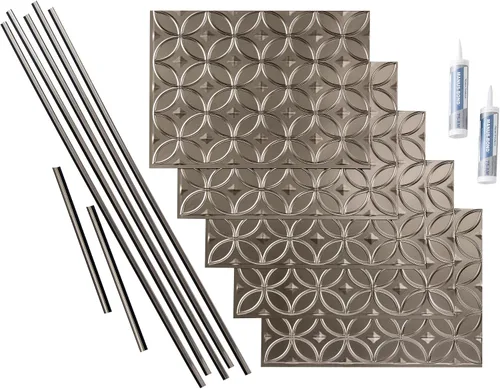 Vista 7 de FASÄDE Kit de anillos decorativos de vinilo para salpicaduras de 15 pies cuadrados en cobre pulido