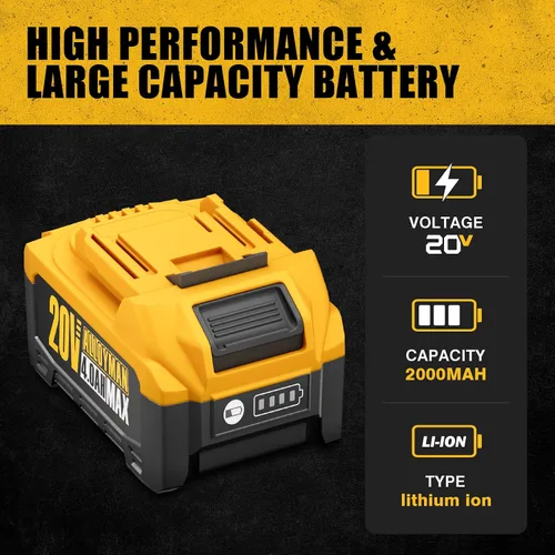 Vista 2 de Batería eléctrica Alloyman 20V 4.0AH herramientas eléctricas compactas