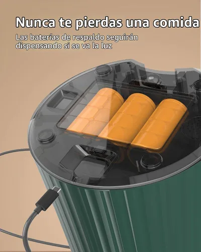 Vista 4 de Comedero automático para gatos, dispensador de alimentos secos de 4 litros para gatos y perros Programmable Portion Control, 6 Meals Daily, Dual