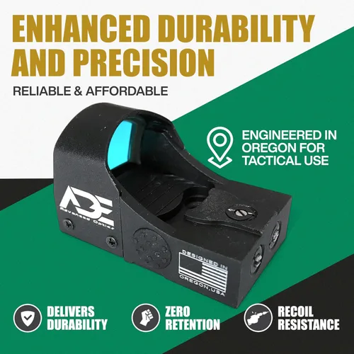 Vista 2 de Ade Advanced Optics Crusader RD3-009 - Mira refleja de punto rojo + placa de montaje óptica para Taurus PT111 G2, Millennium G2, G2C, G3 con mira