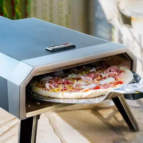 Vista 8 de Horno de pizza para exteriores con piedra de pizza de 13 pulgadas, 13,000 BTU, máquina portátil de pizza de gas propano con patas plegables