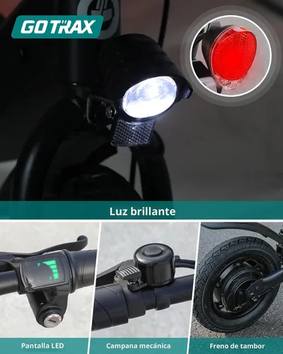 Vista 4 de Gotrax A3 12" Electric Scooter with Seat for Adults & Teens, 9.5-Mile Range
