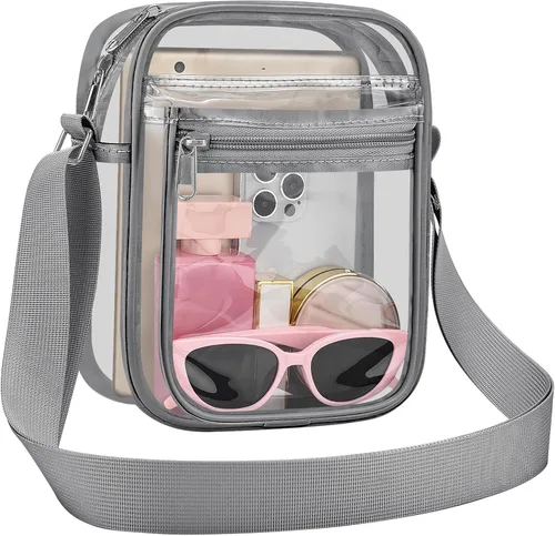 Vista 24 de USPECLARE Clear Bag for Stadium Events Clear Messenger Bag for Men and Women