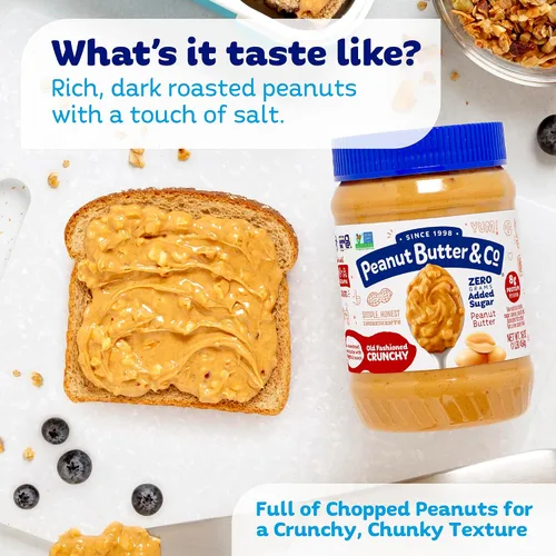 Vista 4 de Peanut Butter & Co. mantequilla de maní Mantequilla de maní simplemente crujiente. Non-GMO Project Verified, Gluten Free, Kosher, 8g Protein, No