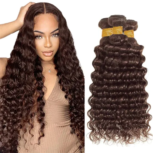 Vista 185 de Color 30 paquetes de cabello humano marrón onda del cuerpo paquetes 8 10 12 pulgadas brasileño virgen Remy extensiones de cabello humano doble trama