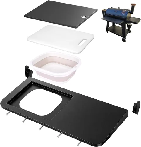 Vista 12 de Utheer Estante frontal plegable para ahumador Pit Boss PBV4NX, mesa