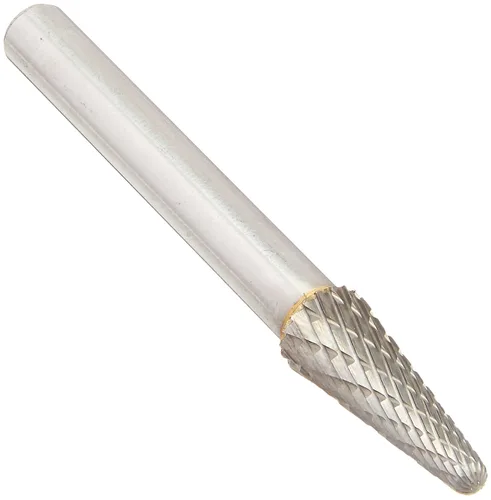 Vista 24 de Drill America SA-1 Rebaba de carburo/lima giratoria cilíndrica de doble corte para amoladora de troquel de 1/4" de diámetro x 5/8" de longitud