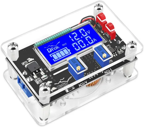 Vista 11 de DROK Regulador de voltaje Buck Boost, DROK DC 6-30V a DC 0.5-30V Convertidor de voltaje ajustable de 5V 12V 24V, módulo transformador de 4A 60W