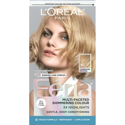 Vista 16 de L'Oreal Paris Feria - Tinte permanente brillante multifacético para el cabello, tinte de alta intensidad para reflejos 3X, 10 negro azabache