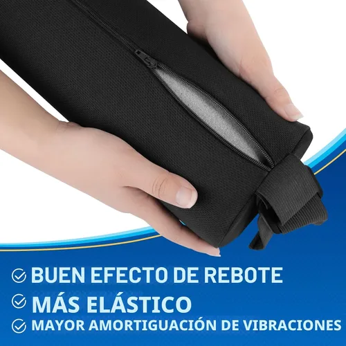 Vista 3 de CushZone Almohada de soporte lumbar para rodillo, cojín trasero de espuma Negro