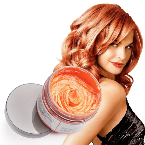 Vista 6 de Cera de color negro para el cabello, crema de peinado instantáneo, 4.23 onzas, cera natural temporal para fiestas, cosplay, Halloween, uso diario