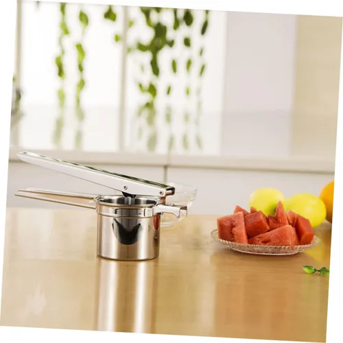 Vista 4 de Cabilock Exprimidor manual de limón de acero inoxidable con mango largo para apretar sin esfuerzo y fácil limpieza para chefs caseros y cocinas