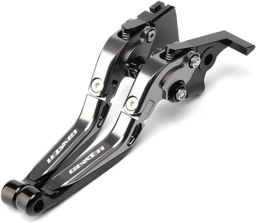 Vista 5 de F - Palancas de embrague de freno plegables ajustables y extensibles para motocicleta Suzuki GIXXER 250 SF 250SF 150 125 2020-2023 Y (color negro)