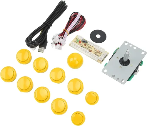 Vista 9 de Yoidesu Buttons and Joysticks DIY Kit, 2 Player Gamepad DIY Replacement Parts, USB Controller Computer Game Stick Joysticks with Control Chip