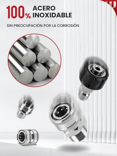 Vista 6 de WOJET M22-0.551 in Kit de conexión rápida para lavadora a presión, manguera