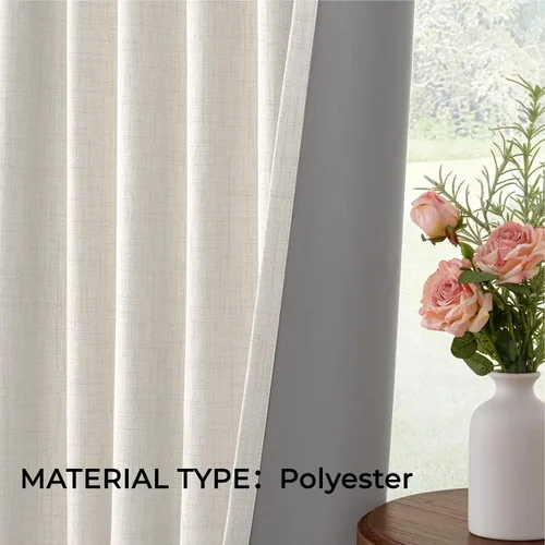 Vista 7 de INOVADAY Cortinas térmicas para puerta corredera 100% opacas para dormitorio, cortinas de puerta corrediza de vidrio extra anchas para patio, lino
