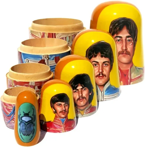 Vista 4 de Beatles SGT. Pepper's - Muñecas anidadas apilables en muñeca Matryoshka Set de 5.75 pulgadas de alto