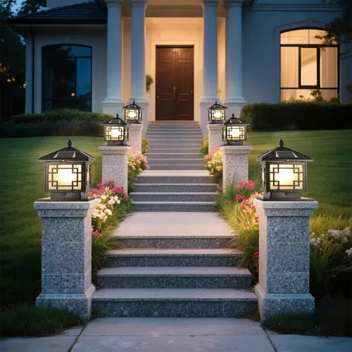 Vista 7 de SLAWA Farol de Iluminación Solar de 9.8 Pulgadas para Exteriores, Luz para Tapas de Postes con Lámpara de Columna LED Alimentada por Energía Solar