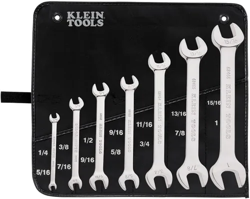 Vista 11 de Klein Tools 68450 Juego de llaves SAE de extremo abierto, 5 piezas con bolsa rodante