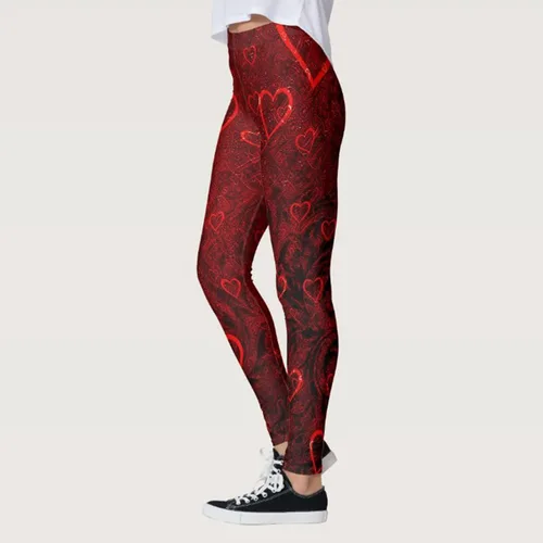 Vista 5 de Lovesy Stripes Pilates Pants Women's Day Print Leggings for Yoga Running Valentine's Pants Womens Yoga Pants