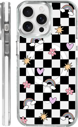 Vista 50 de Funda para iPhone 13/14 [compatible con Magsafe], funda magnética transparente de silicona a prueba de golpes con patrón de versículos de la Biblia