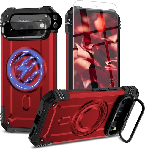 Vista 36 de Funda para Google Pixel 9 Pro XL [protección contra caídas de grado militar de 15 pies] con protector de pantalla y protector de lente, resistente a