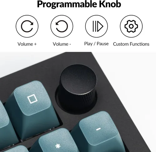 Vista 3 de Keychron Q5 Pro Teclado Mecánico Inalámbrico QMK/VIA, Diseño de 96% de Distribución Programable con Botón Giratorio, Diseño de Doble Junta