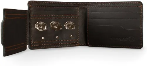 Vista 7 de Anthology Gear Cartera de cuero de grano completo con soporte para púas de guitarra