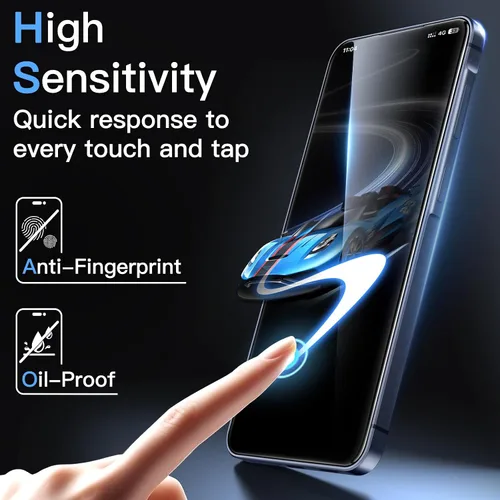 Vista 7 de JETech Protector de pantalla para Samsung Galaxy A57, cobertura completa 3D, paquete de 2 Vidrio templado 9H+, antihuellas, instalación