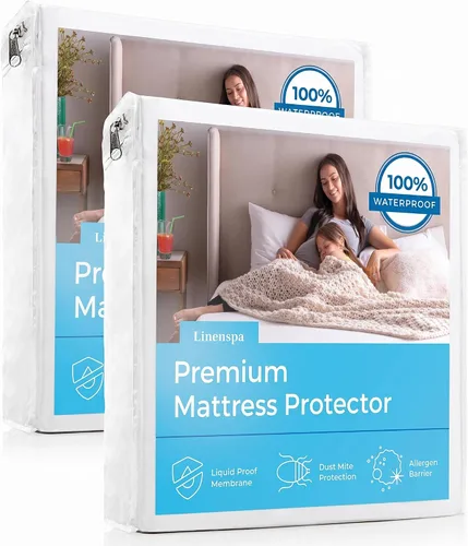 Vista 14 de Linenspa - Protector de colchón impermeable, transpirable, silencioso